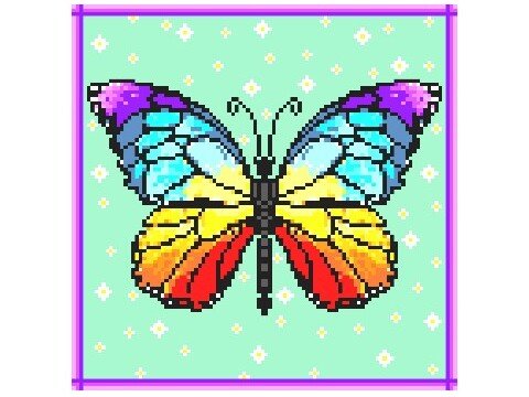 Häkelmuster * RegenBogen SCHMETTERLING * Grafik für FM Decke