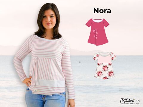 Raglanshirt Nora Gr. 34-46 Schnittmuster & Nähanleitung