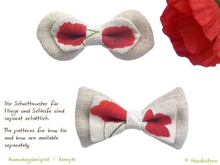 BRIDA Bow for Dog Collar in 4 sizes Sewing Pattern