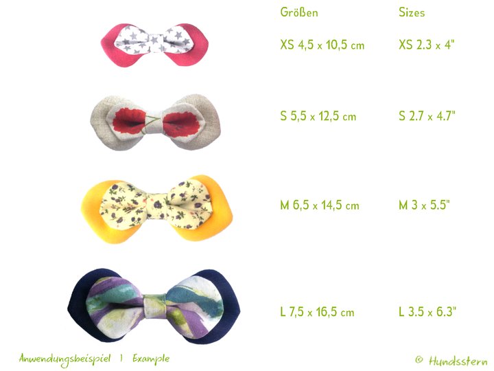 BRIDA Schleife für Hunde 4 Gr. Nähanleitung+Schnitt