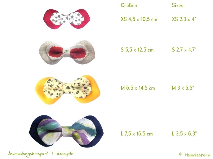 BRIDA Schleife für Hunde 4 Gr. Nähanleitung+Schnitt