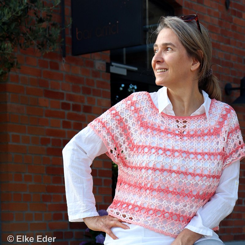 Top, Shirt, Croptop, Netzshirt "Emily" - Häkelanleitung RVO - Bild 11