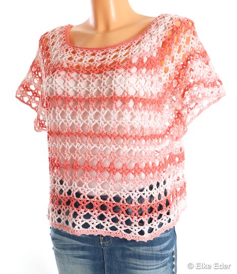 Top, Shirt, Croptop, Netzshirt "Emily" - Häkelanleitung RVO