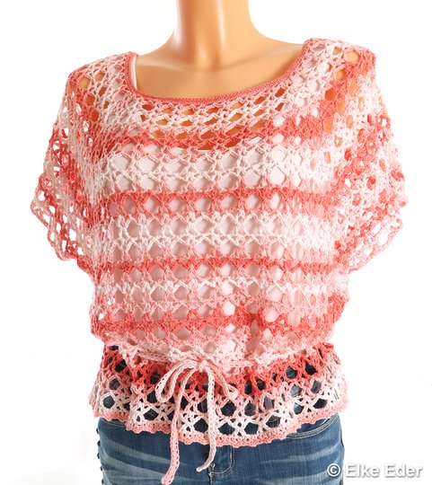 Top, Shirt, Croptop, Netzshirt "Emily" - Häkelanleitung RVO