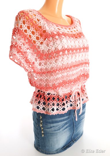 Top, Shirt, Croptop, Netzshirt "Emily" - Häkelanleitung RVO