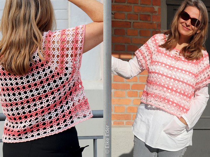 Top, Shirt, Croptop, Netzshirt "Emily" - Häkelanleitung RVO