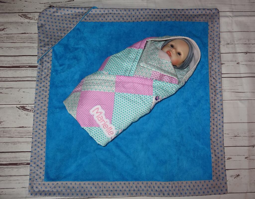 Baby Kapuzendecke nähen E-Book Decke für Babys