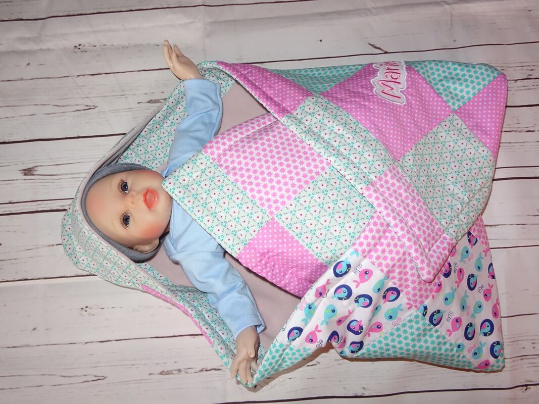 Baby Kapuzendecke nähen E-Book Decke für Babys - Bild 8