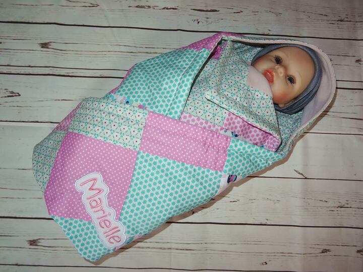 Baby Kapuzendecke nähen E-Book Decke für Babys