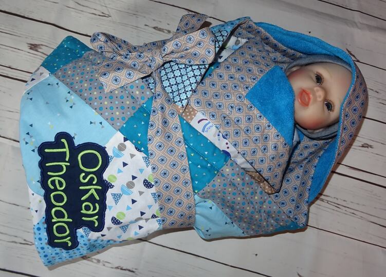 Baby Kapuzendecke nähen E-Book Decke für Babys