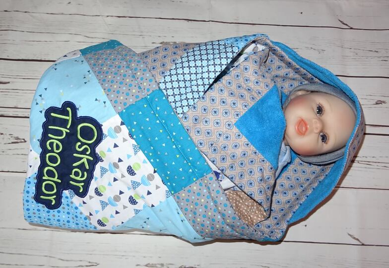 Baby Kapuzendecke nähen E-Book Decke für Babys