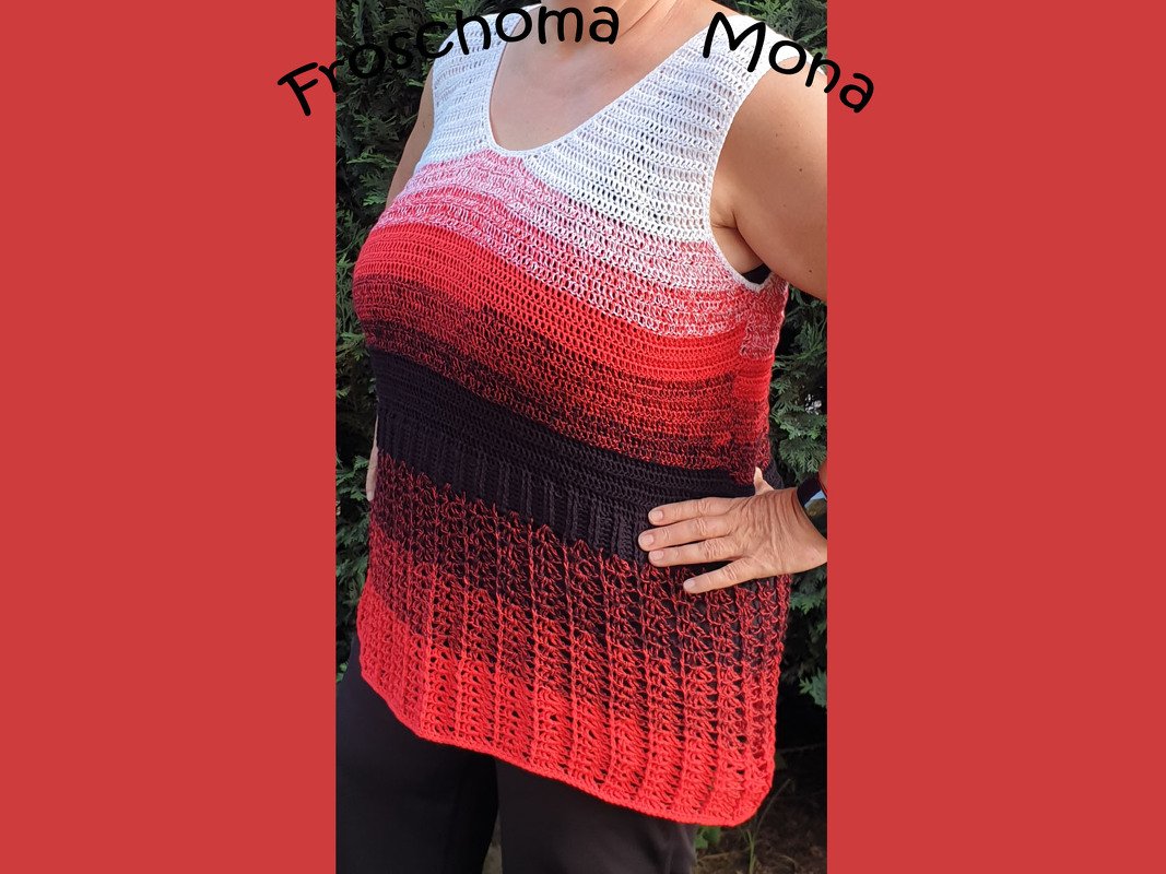 gehäkelte Sommer Tunika „Vampirtanz“ Häkelanleitung anpassbar alle Größen - Bild 3