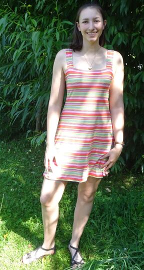 Kleid Anni in 5 Längen nähen mit Schnittmuster in Gr. 34 - 48 Trägerkleid