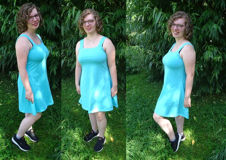 Kleid Anni in 5 Längen nähen mit Schnittmuster in Gr. 34 - 48 Trägerkleid