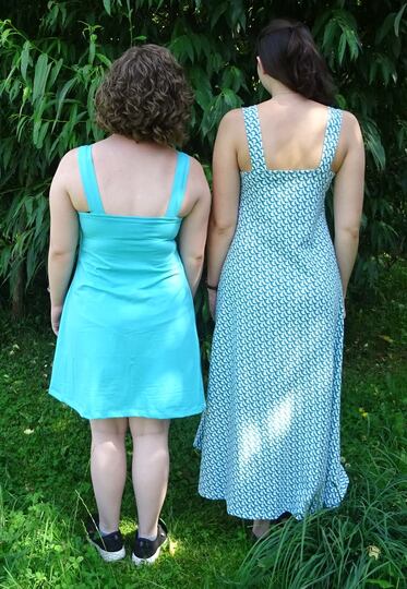 Kleid Anni in 5 Längen nähen mit Schnittmuster in Gr. 34 - 48 Trägerkleid