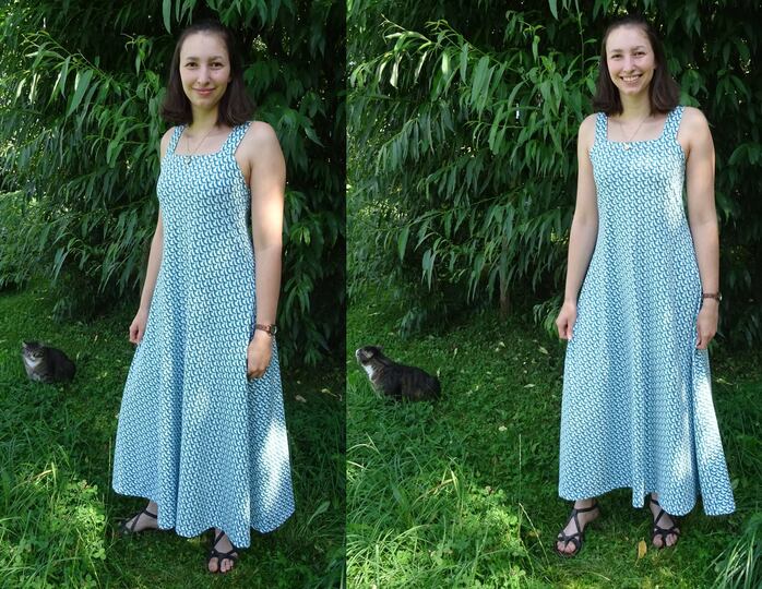 Kleid Anni in 5 Längen nähen mit Schnittmuster in Gr. 34 - 48 Trägerkleid