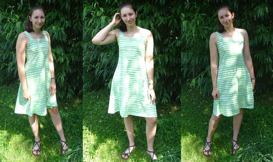 Kleid Anni in 5 Längen nähen mit Schnittmuster in Gr. 34 - 48 Trägerkleid