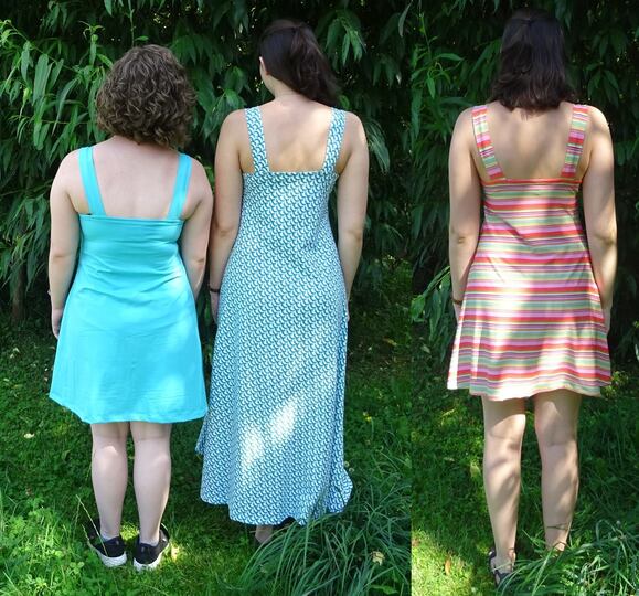 Kleid Anni in 5 Längen nähen mit Schnittmuster in Gr. 34 - 48 Trägerkleid