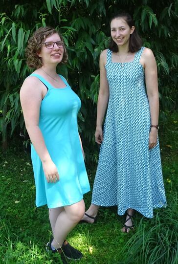 Kleid Anni in 5 Längen nähen mit Schnittmuster in Gr. 34 - 48 Trägerkleid