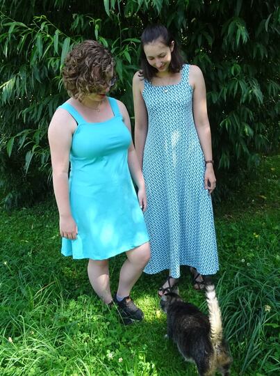 Kleid Anni in 5 Längen nähen mit Schnittmuster in Gr. 34 - 48 Trägerkleid