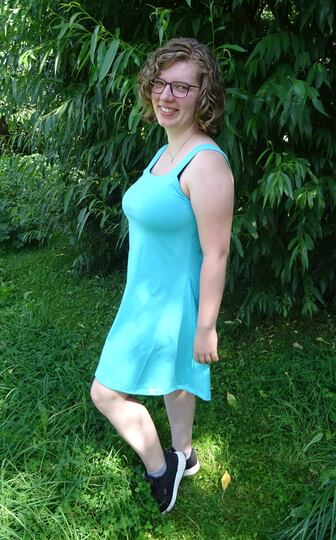 Kleid Anni in 5 Längen nähen mit Schnittmuster in Gr. 34 - 48 Trägerkleid