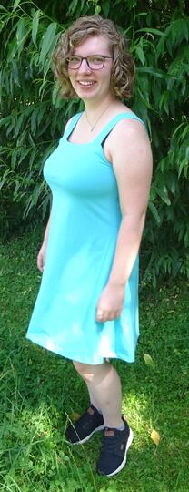 Kleid Anni in 5 Längen nähen mit Schnittmuster in Gr. 34 - 48 Trägerkleid