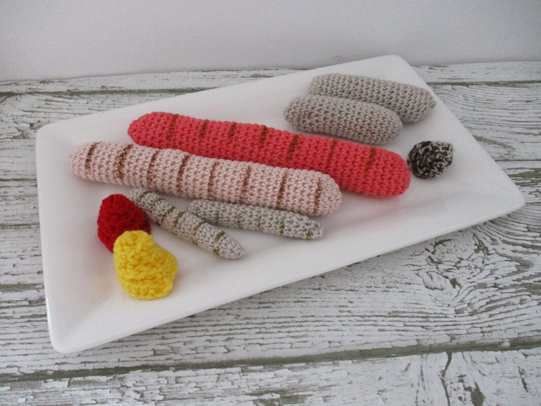 Häkelanleitung Würstchen