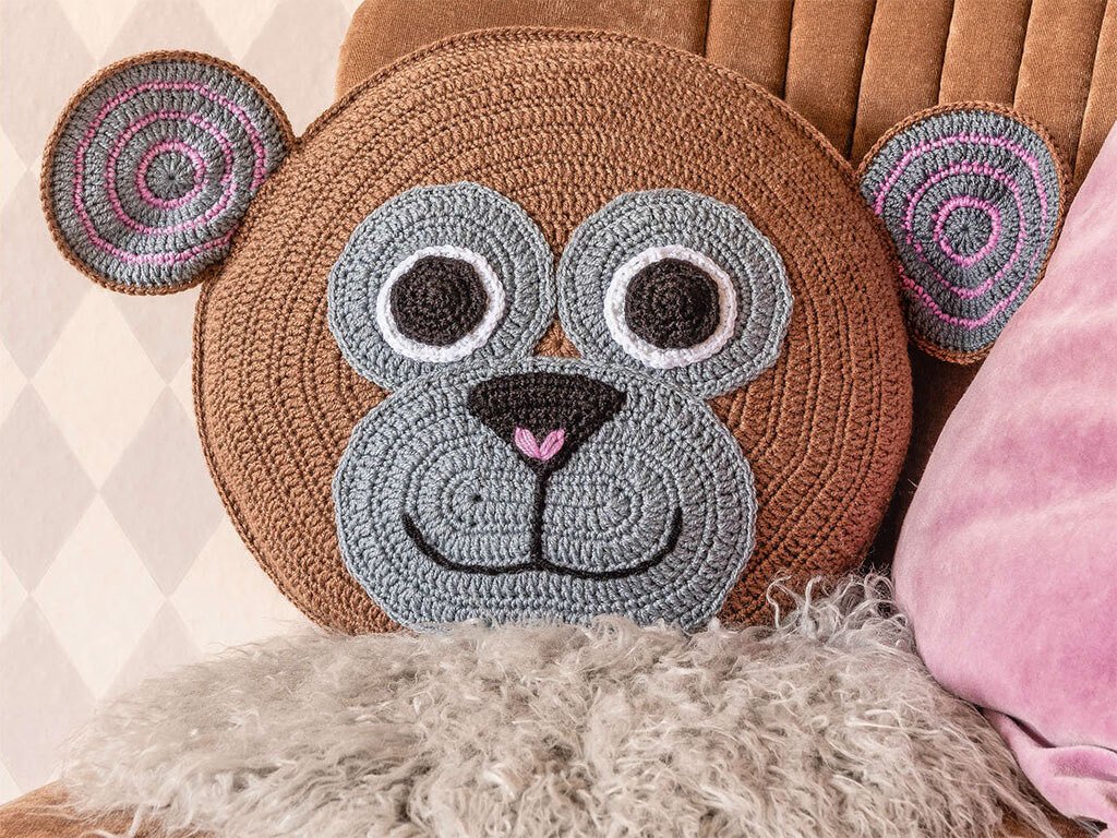 Lustige Tierkissen: Adam Affe