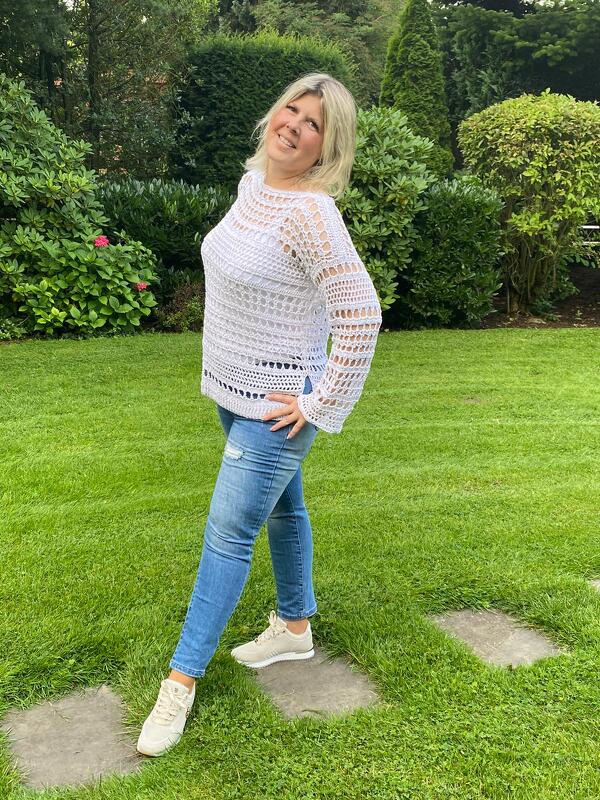 Häkelanleitung Shirt/Pullover  Schal/Stola Breezy - Bild 4
