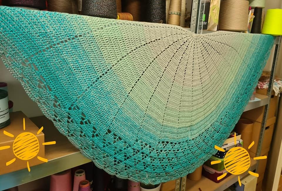 Anleitung Tuch "kaupapa" - halbrund