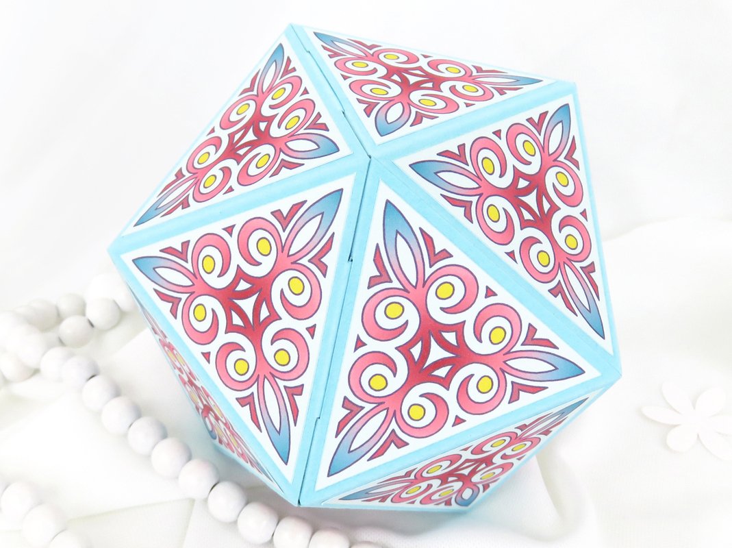 Geschenkverpackung – Ikosaeder – Bastelanleitung und Vorlagen