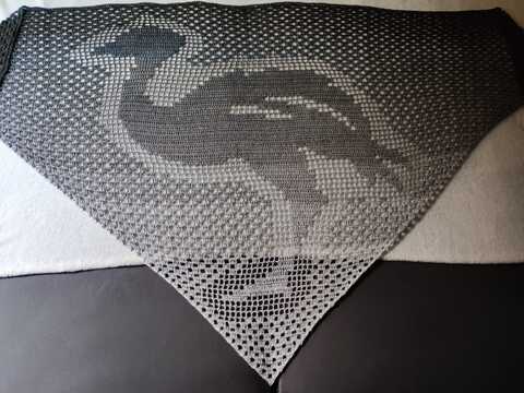 Motivtuch "Strauss", Dreiecktuch, Häkelanleitung