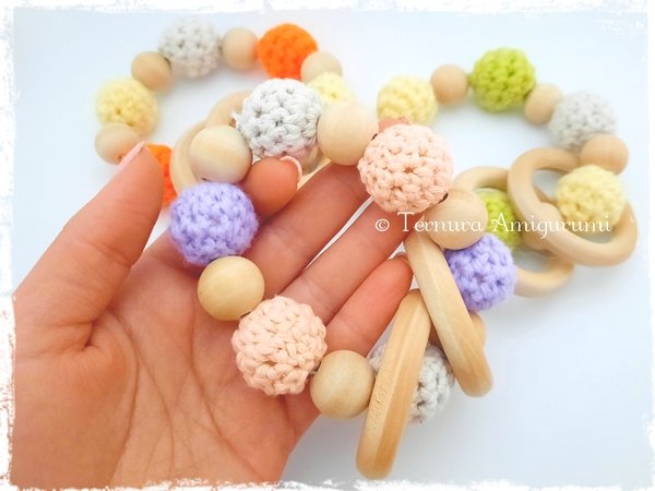 Crochet pattern Teething Ring and Rattle