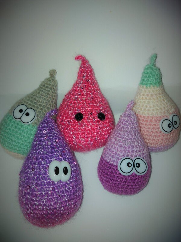 lustige Tropfenparade - Häkelanleitung perfekt für Anfänger