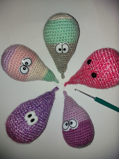 lustige Tropfenparade - Häkelanleitung perfekt für Anfänger