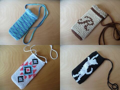 Häkelanleitung Handyhülle (zum Besticken)