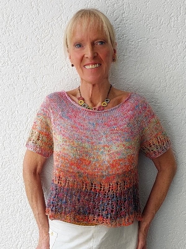 Tunika, Shirt "Mango Tango", Rundpasse, Gr. S-XXXL, Stricken - Knitting