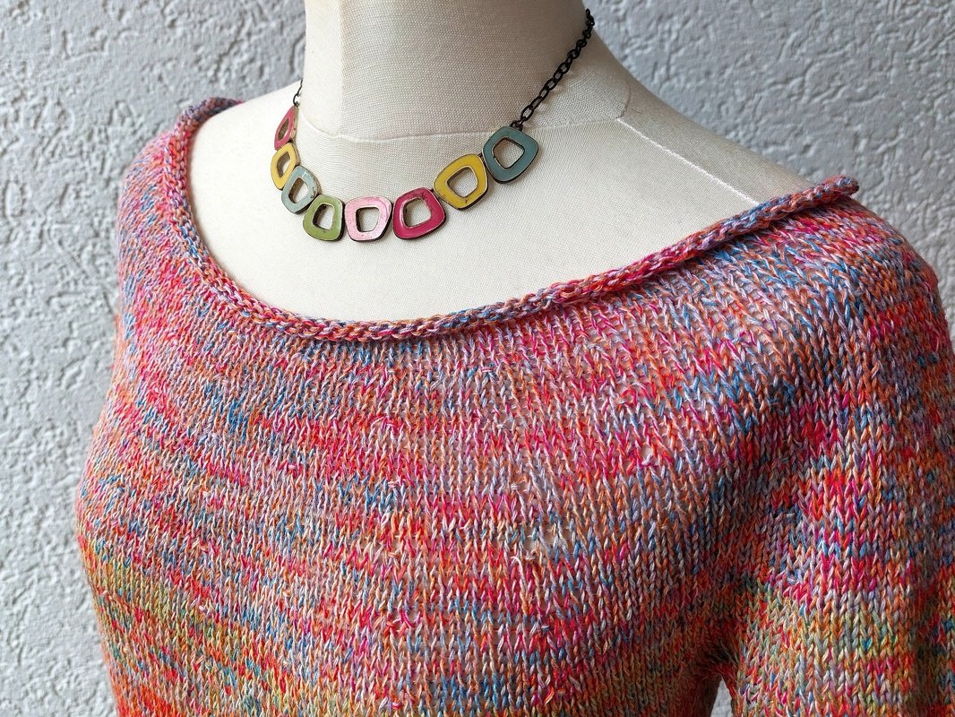 Tunika, Shirt "Mango Tango", Rundpasse, Gr. S-XXXL, Stricken - Bild 9