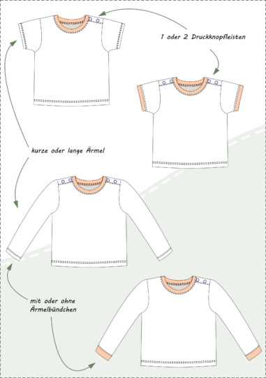 Fin Baby Shirt – Buttoned Shoulder Shirt EU 44–98 / US 0–3T