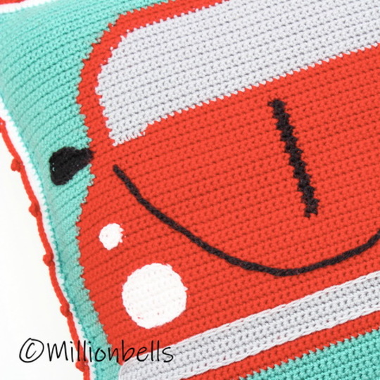 Classic Beetle Crochet Pattern Pillow Cover Tapestry