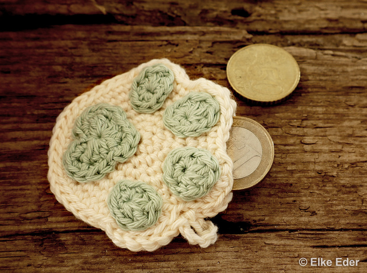 Pocket Dangler "Paws" - little Coin Purse, Key Ring, Appliqué