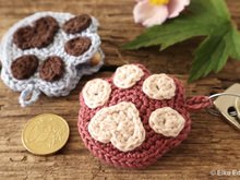 Taschenbaumler "Pfötchen" - Eurotäschchen, Schlüsselanhänger, Applikation