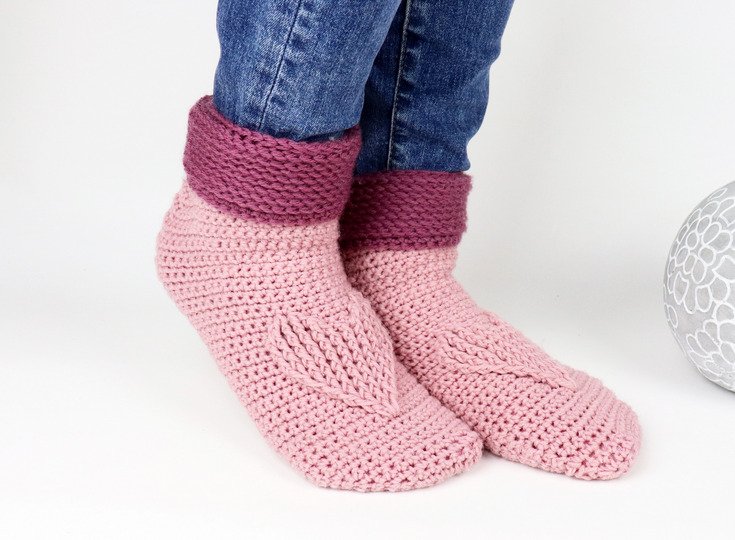 Haussocken mit dem Herz (Gr. 34-43)