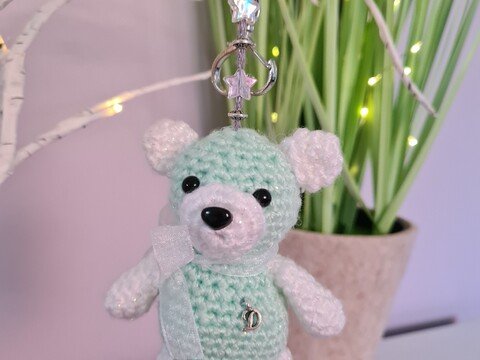 Häkelanleitung Schlüsselanhänger Glitzer-Bärchen