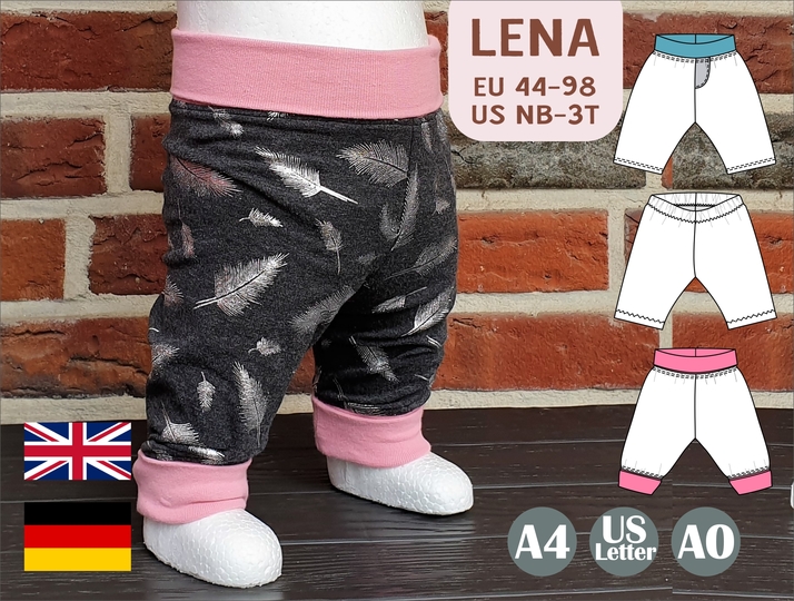 Lena Baby Pants – Long Baby Pants with Elastic Waistband EU 44–98 / US 0–3T