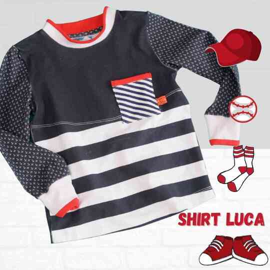 Kinderhoodie Luca Gr. 86-140 Schnittmuster und Nähanleitung