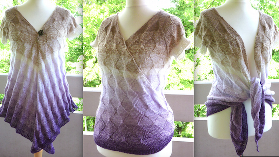 Tip Tie – wandelbare Weste aus Farbverlaufsgarn