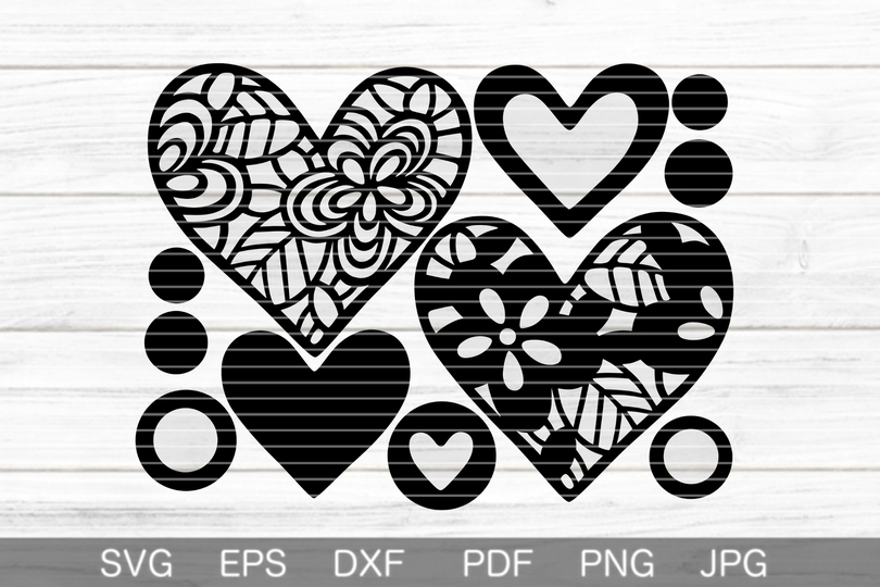 Herzblumen Plotterdatei SVG DXF FCM