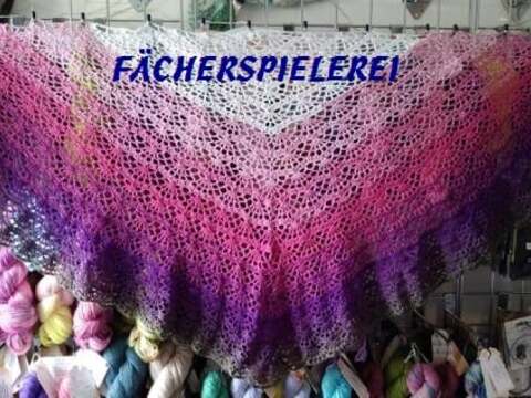 Tuch Fächerspielerei Häkelanleitung