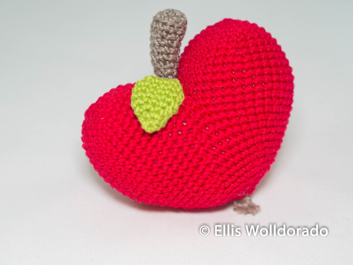 kleine Herz-Äpfel, Häkelanleitung